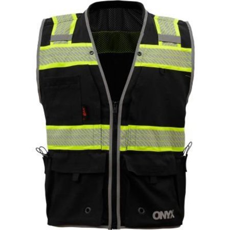 GSS SAFETY GSS Safety ONYX Surveyor's Safety Vest-Black-XL 1513-XL